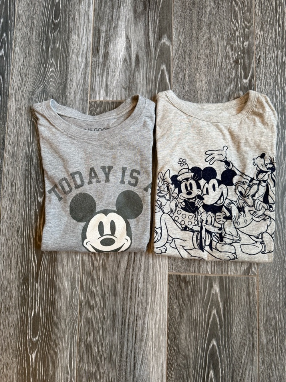 Disney Kids' Gray Mickey Mouse Graphic Tee Bundle XL